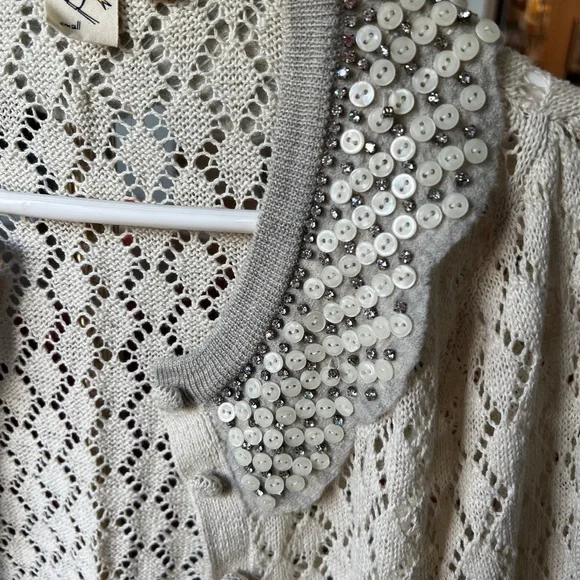 Anthropologie lace cardigan with detailed collar - Picture 2 of 7